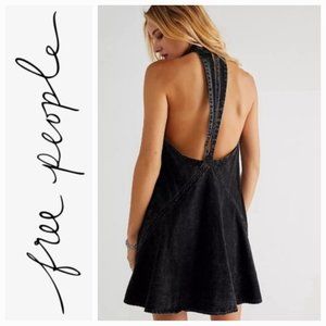 NEW Free People Rising Sun Halter Mini Dress Size S